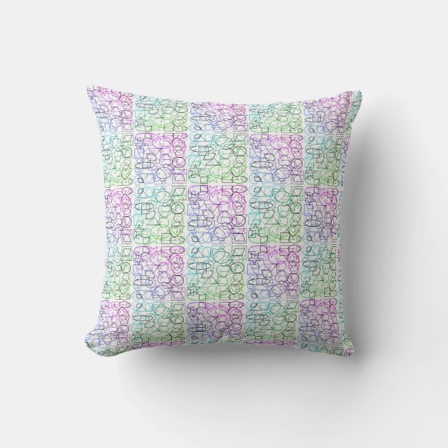 Abstract Geometric Pattern | Tiled and Filtered | Cushion (Front)