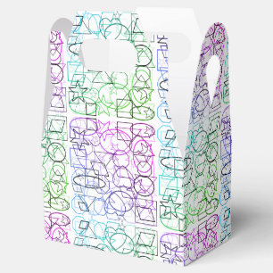Abstract Geometric Pattern Tiled and Filtered Favour Box