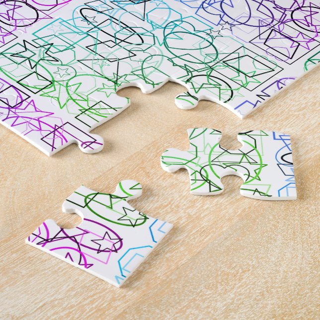 Abstract Geometric Pattern | Tiled and Filtered | Jigsaw Puzzle (Side)
