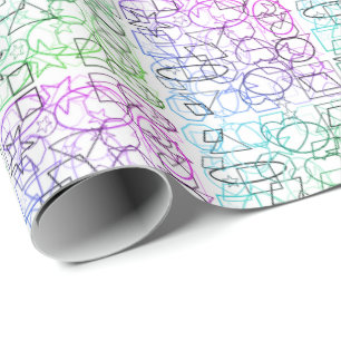 Abstract Geometric Pattern   Tiled and Filtered   Wrapping Paper