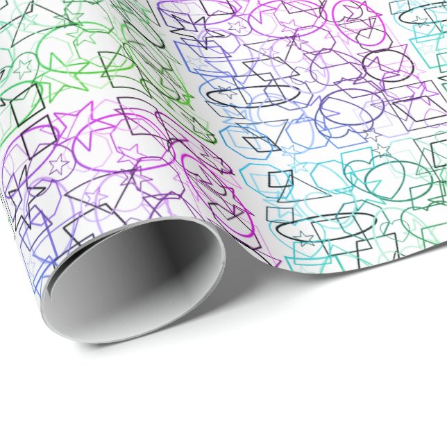 Abstract Geometric Pattern | Tiled and Filtered | Wrapping Paper (Roll Corner)