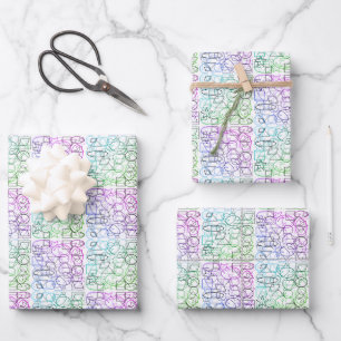 Abstract Geometric Pattern   Tiled and Filtered   Wrapping Paper Sheet
