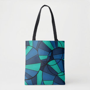 Abstract geometric pattern tote bag