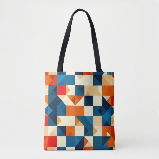 Abstract Geometric Pattern Tote Bag (Front)