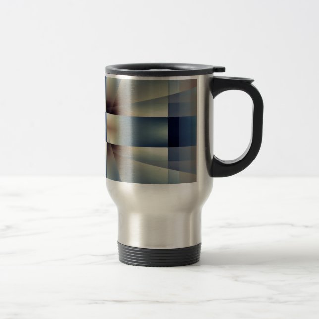 Abstract geometric pattern travel mug (Right)
