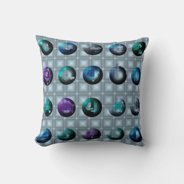 Abstract Geometric Pattern Wall clock  Cushion (Front)
