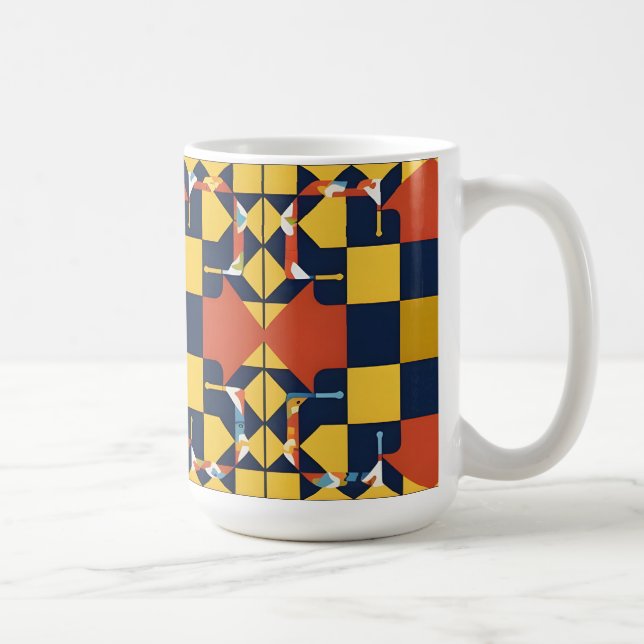 Abstract Geometric Pattern with Arrows Coffee Mug (Right)