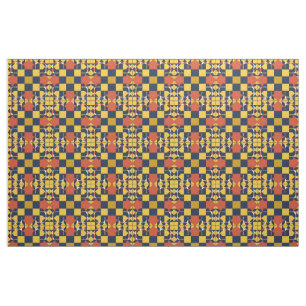 Abstract Geometric Pattern with Arrows Fabric