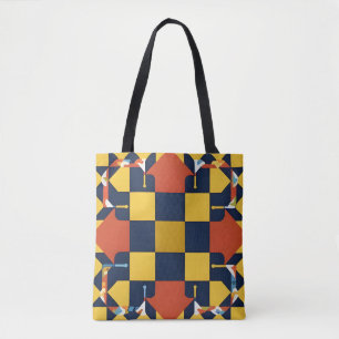 Abstract Geometric Pattern with Arrows Tote Bag