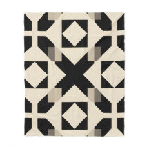 Abstract Geometric Pattern with Contrasting Black