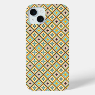 Abstract geometric pattern with diamond shapes iPhone 15 mini case