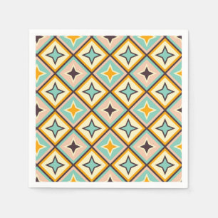 Abstract geometric pattern with diamond shapes napkin