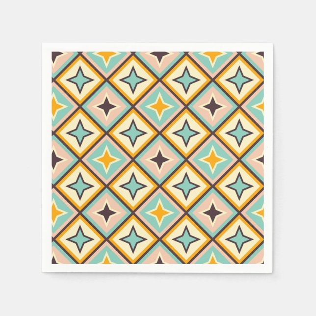 Abstract geometric pattern with diamond shapes napkin (Front)