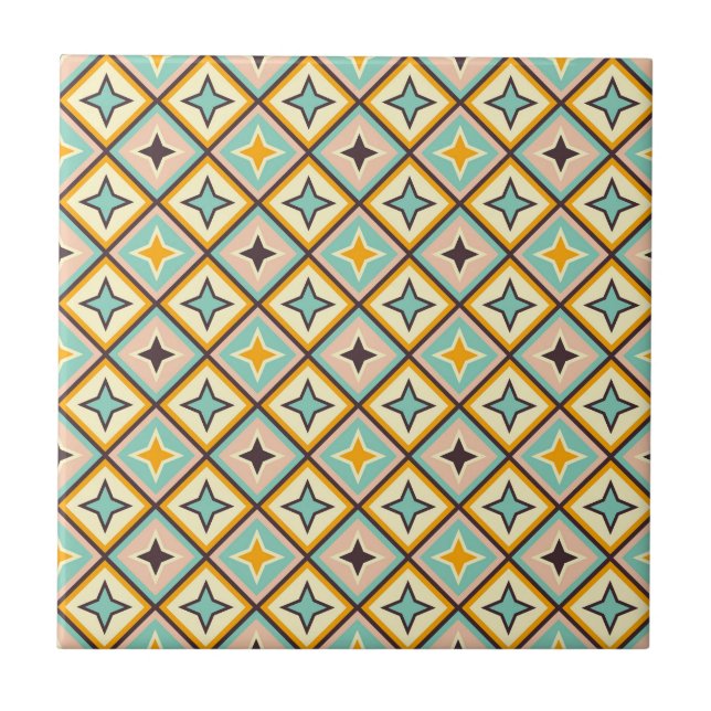 Abstract geometric pattern with diamond shapes tile (Front)