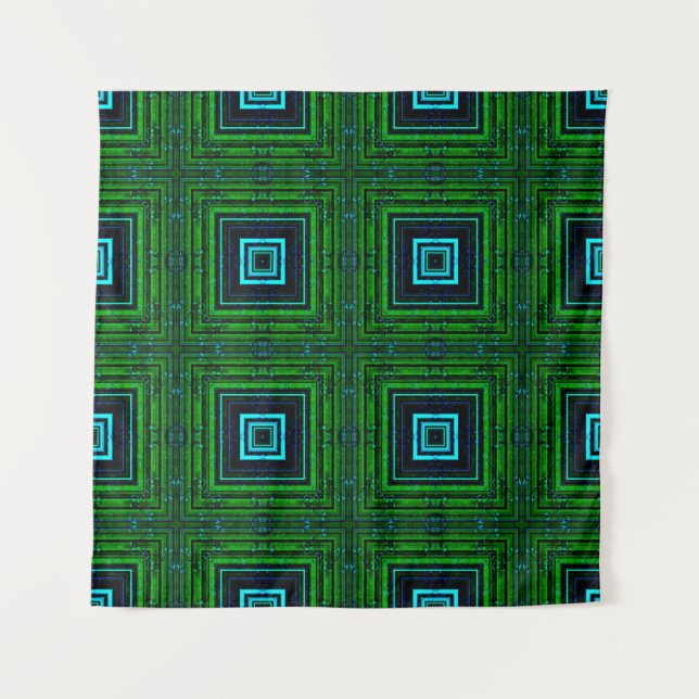 Abstract geometric pattern with kaleidoscope abstr tapestry (Front)