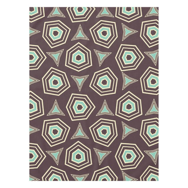 Abstract geometric pattern with layered pentagons  tablecloth (Front)
