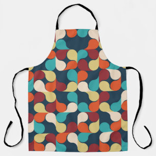 Abstract Geometric Pattern with leaves, drops. Col Apron