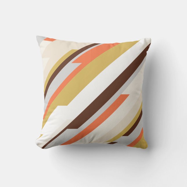 Abstract geometric pattern with monogram and name cushion (Front)