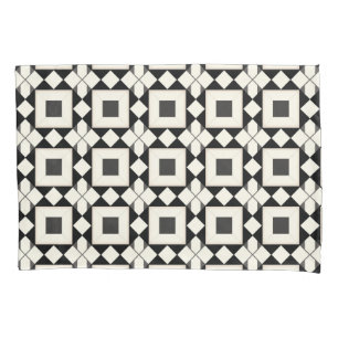 Abstract Geometric Pattern with Retro Tones Pillowcase
