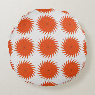 Abstract geometric pattern with stripes, lines. A  Round Cushion