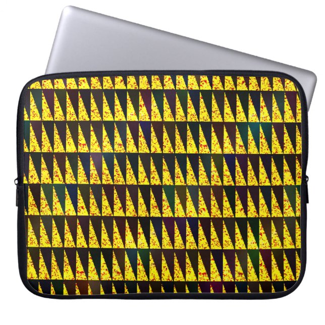 Abstract geometric pattern with triangles laptop sleeve (Front)