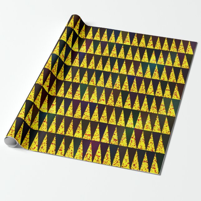 Abstract geometric pattern with triangles wrapping paper (Unrolled)