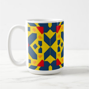 Abstract Geometric Pattern with Vibrant Colours Coffee Mug