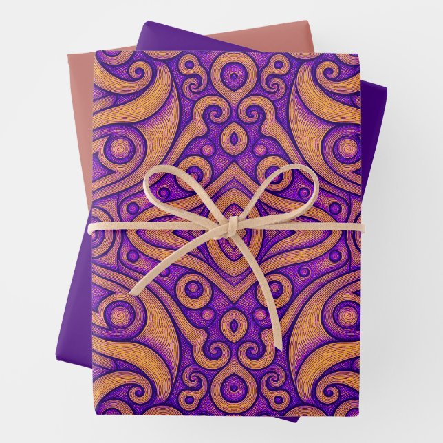 Abstract Geometric Pattern Wrapping Paper Sheet (In situ)