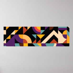 Abstract geometric patterns design poster