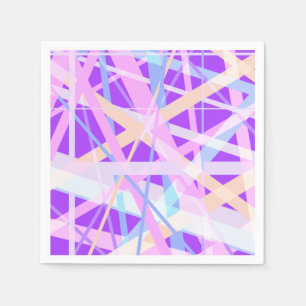 Abstract Geometric Pink Purple Funky Paper Napkin