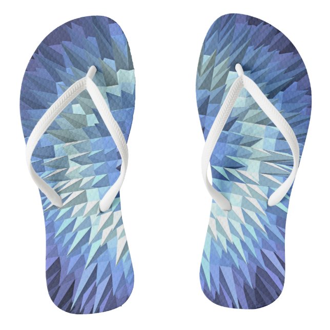 abstract geometric poligonal texture flip flops (Footbed)