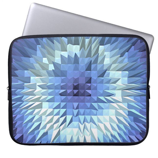 abstract geometric poligonal texture laptop sleeve (Front)