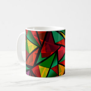 Abstract , geometric , polygonal coffee mug