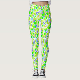 Abstract , geometric , polygonal leggings