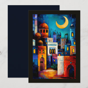 Abstract Geometric Radiant Ramadan Night Invitation