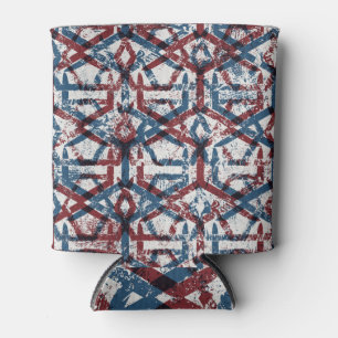 Abstract Geometric: Red Blue Can Cooler