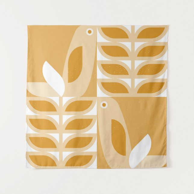 Abstract geometric retro seamless pattern tapestry (Front)