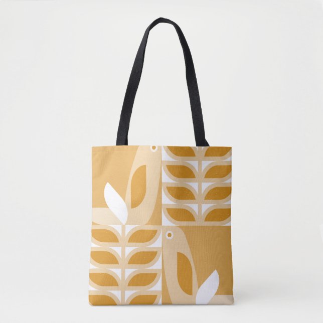Abstract geometric retro seamless pattern tote bag (Front)
