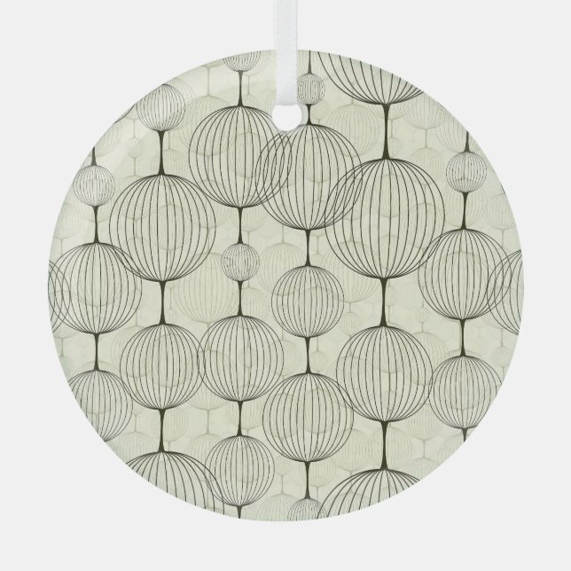 Abstract geometric, seamless background pattern. glass tree decoration (Front)
