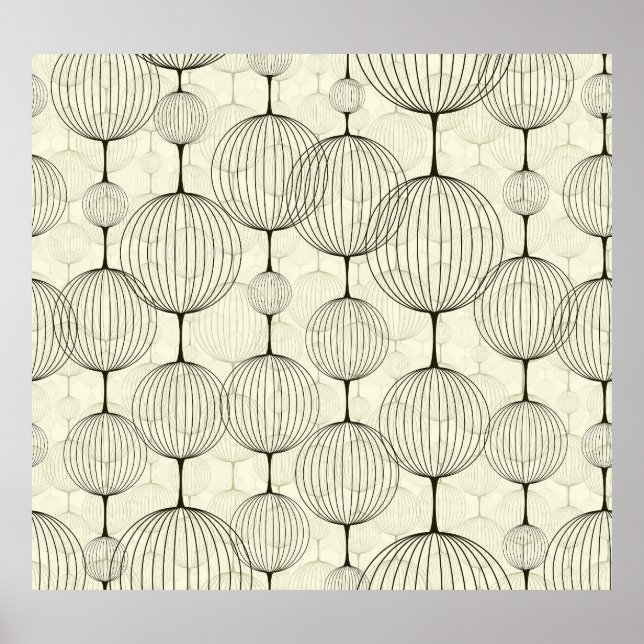 Abstract geometric, seamless background pattern. poster (Front)