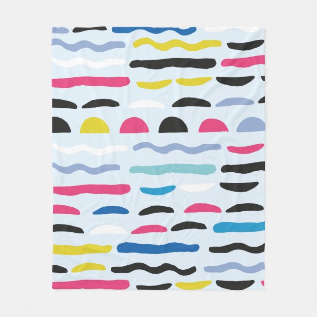 Abstract geometric seamless decorative pattern  fleece blanket (Front)