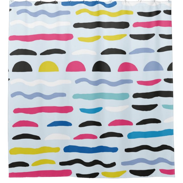 Abstract geometric seamless decorative pattern  shower curtain (Front)