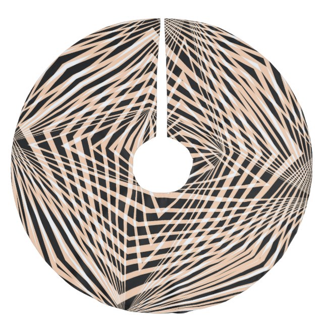 Abstract Geometric Seamless Design Brushed Polyester Tree Skirt (Front)
