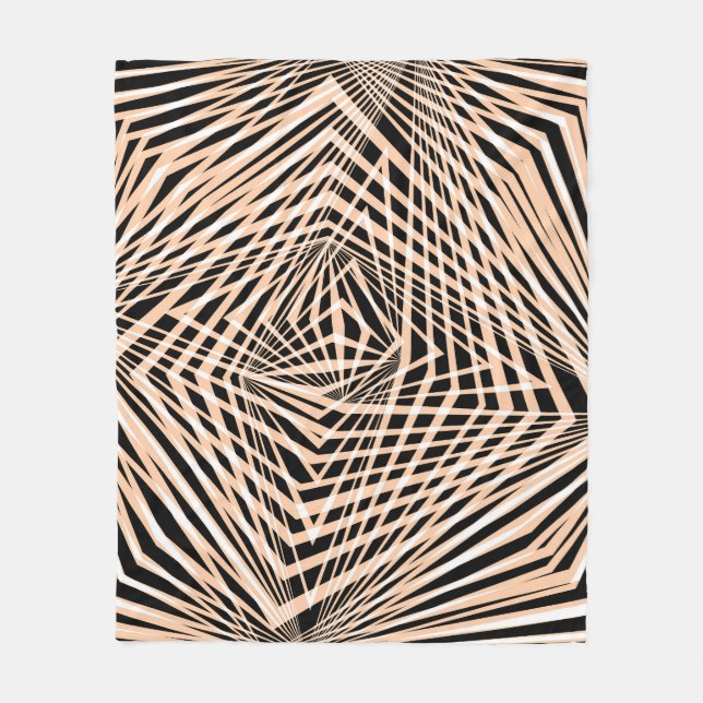 Abstract Geometric Seamless Design Fleece Blanket (Front)