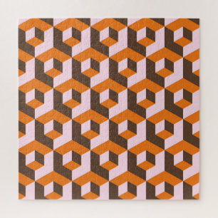 Abstract geometric seamless design. jigsaw puzzle