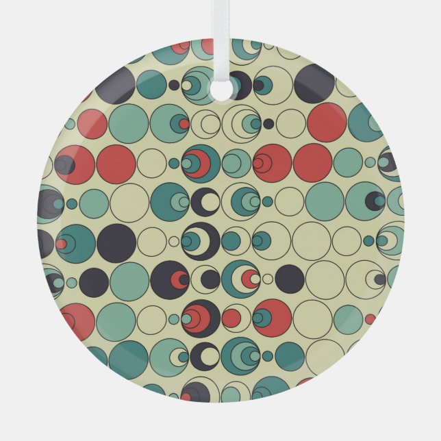 Abstract geometric seamless pattern design. glass tree decoration (Front)