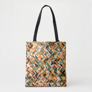 Abstract geometric seamless pattern in scandinavia tote bag