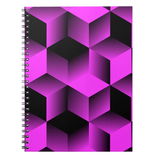 abstract geometric seamless pattern with grid of c notebook (Front)