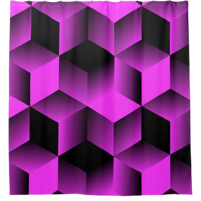 abstract geometric seamless pattern with grid of c shower curtain (Front)