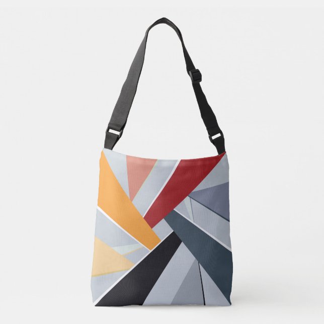 Abstract Geometric Shape 2 Crossbody Bag (Front)
